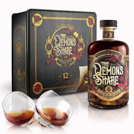   The Demons Share 12 éves rum ajándékcsomag 2 pohárral 0,7L 41%