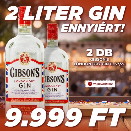 Gibson’s gin - 2 liter ennyiért! 2025 Akció