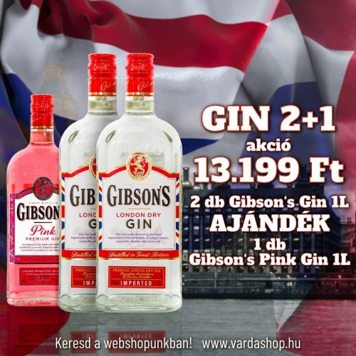 2+1 Gibson's Gin AKCIÓ  37,5% 1L