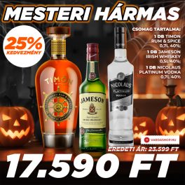 Akció Mesteri Hármas-Timon&Jameson&Nicolaus