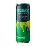 TEAZZ enyhén szénsavas, üdítőital feketetea-kivonattal, cascara és sárgabarack ízesítéssel 0,33L DRS