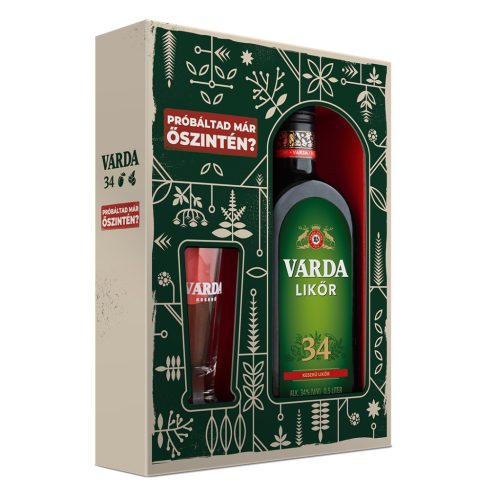 Várda Likőr 34% 0,5L DD+ pohár