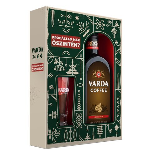 Várda Coffee likőr 34% 0,5L DD+ pohár